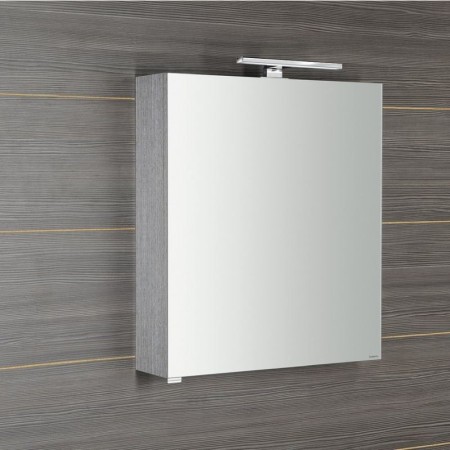 Sapho RIWA szafka z lustrem oświetlenie LED 60x70x17cm dąb srebrny RIW060-0011