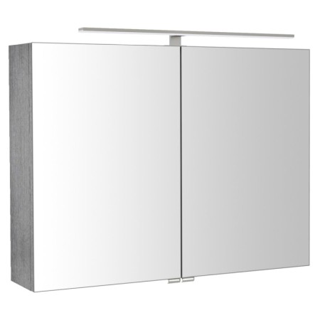 Sapho RIWA szafka z lustrem oświetlenie LED 81x70x17cm dąb srebrny RIW080-0011