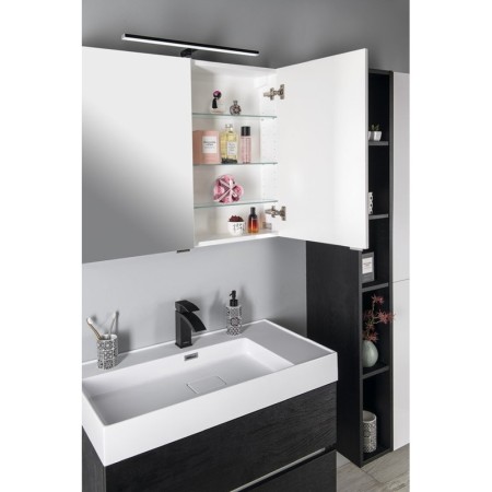 Sapho RIWA szafka z lustrem oświetlenie LED 81x70x17cm sosna rustykalna RIW080-0016