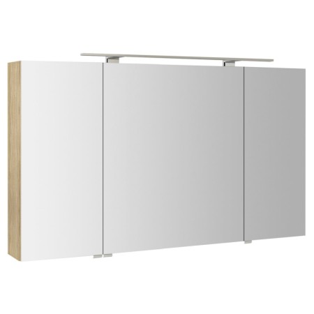 Sapho RIWA szafka z lustrem oświetlenie LED 3 drzwiczki 121x70x17cm wiąz Bardini RIW120-0013