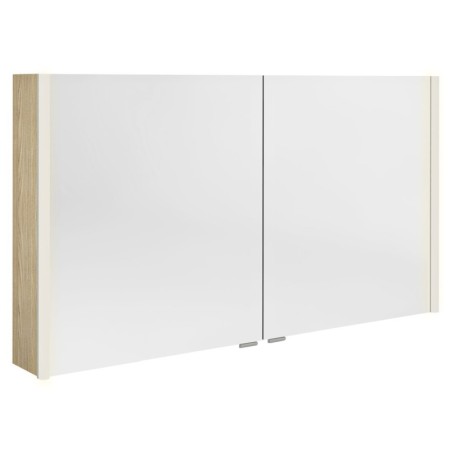 Sapho ALIX szafka z lustrem oświetlenie LED 2x drzwiczki 126x70x17.5cm wiąz Bardini AX126-0013