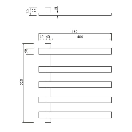 Sapho ELCOR elektryczna suszarka na ręczniki 480x520x50mm 85W biały mat EB520