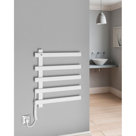 Sapho ELCOR elektryczna suszarka na ręczniki 480x520x50mm 85W biały mat EB520