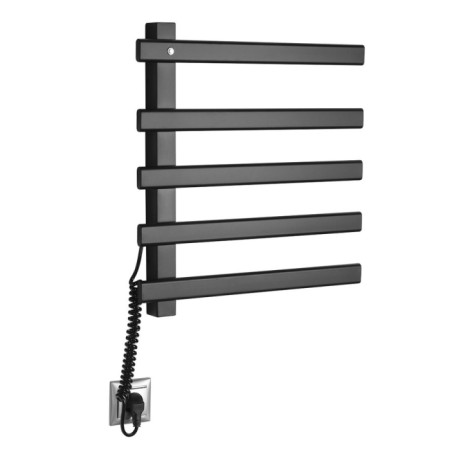 Sapho ELCOR elektryczna suszarka na ręczniki 480x520x50mm 85W czarny mat EB530