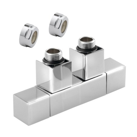 Sapho CUBE TWIN zestaw przyłączeniowy zespolony rozstaw 50mm chrom CP581S