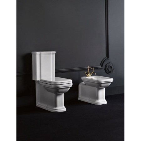 Kerasan WALDORF kompakt WC odpływ poziomy/pionowy czarny-chrom WCSET25-WALDORF