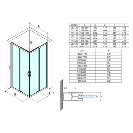 Gelco SIGMA SIMPLY kabina prysznicowa 900x900 mm wejście z rogu szkło czyste GS2190GS2190