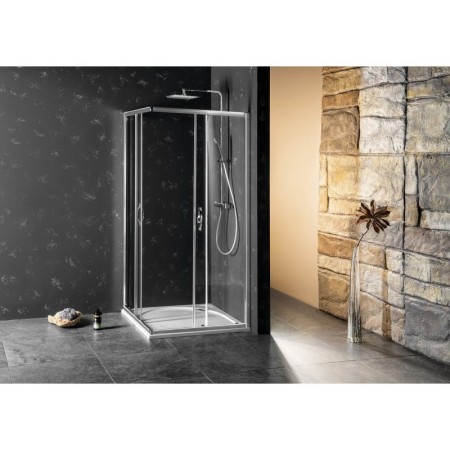 Gelco SIGMA SIMPLY kabina prysznicowa 900x900 mm wejście z rogu szkło Brick GS2490GS2490