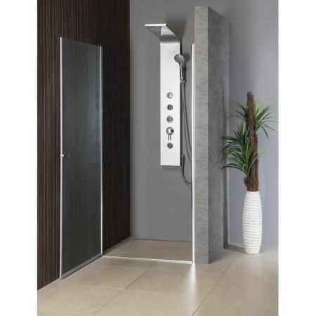 Aqualine PILOT drzwi prysznicowe obrotowe 1000mm szkło BRICK PT100