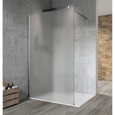 Gelco VARIO CHROME jednoczęściowa kabina prysznicowa Walk-In montaż przy ścianie szkło matowe 800 mm GX1480GX1010