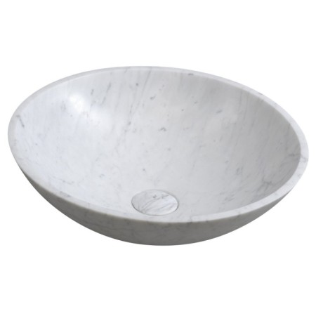 Sapho BLOK umywalka kamienna 42x14 cm biała carrara 2401-42