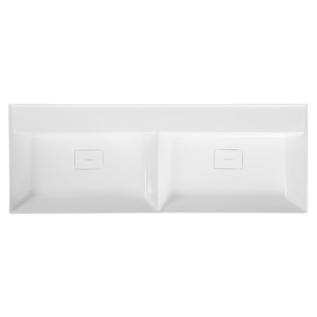 Sapho GODIVA umywalka kompozytowa podwójna 119x44cm bez otworu na baterię biały GU119-0