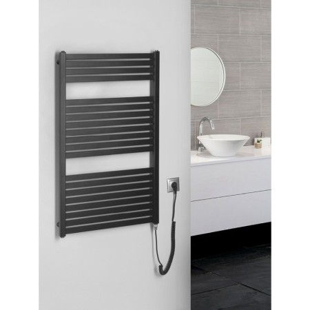 Aqualine TONDI-E grzejnik elektryczny 600x970 mm 400 W czarny mat DE466T