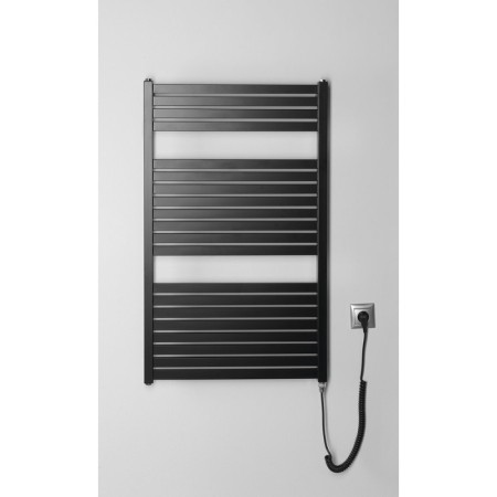 Aqualine TONDI-E grzejnik elektryczny 600x970 mm 400 W czarny mat DE466T
