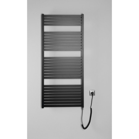 Aqualine TONDI-E grzejnik elektryczny 600x1330 mm 600 W czarny mat DE486T