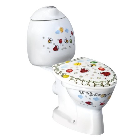 CREAVIT KID kompakt WC dla dzieci odpływ poziomy kolorowy sitodruk CK311.400.0F