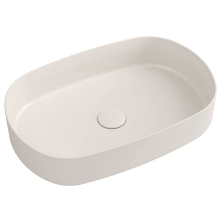 Isvea INFINITY OVAL umywalka ceramiczna nablatowa 55x36 cm Ivory 10NF65055-2K