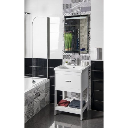 Aqualine ETIDE szafka umywalkowa 51.5x85x44 cm biały mat ET515