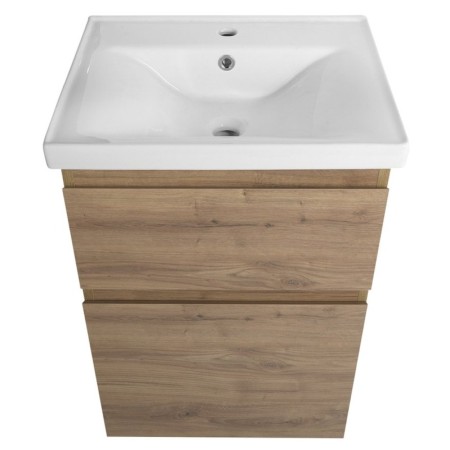 Aqualine ALTAIR szafka umywalkowa 52x72.5x45cm dąb emporio AI355