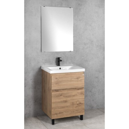 Aqualine ALTAIR szafka umywalkowa 57x72.5x45cm dąb emporio AI360