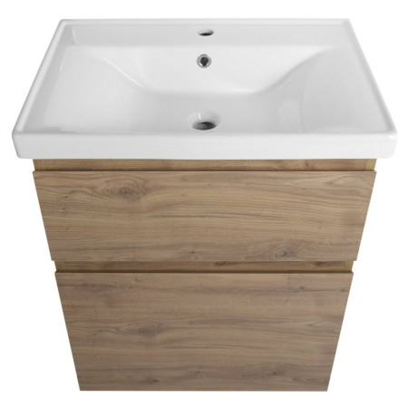 Aqualine ALTAIR szafka umywalkowa 61.5x72.5x45cm dąb emporio AI365
