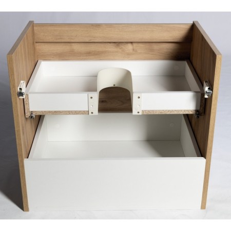 Aqualine ALTAIR szafka umywalkowa 67x60x45cm dąb emporio AI370