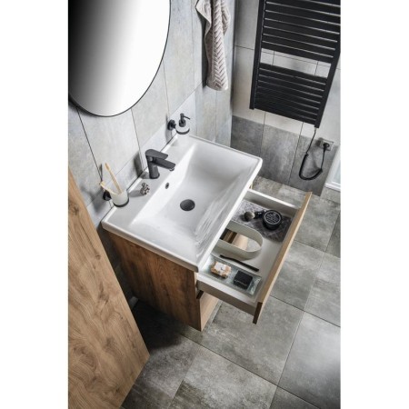 Aqualine ALTAIR szafka umywalkowa 67x60x45cm dąb emporio AI370