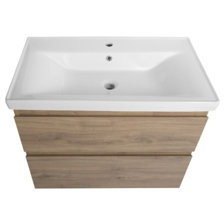 Aqualine ALTAIR szafka umywalkowa 77.5x60x45cm dąb emporio AI380