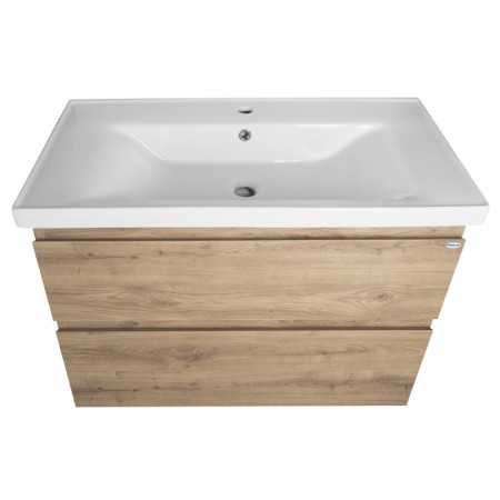 Aqualine ALTAIR szafka umywalkowa 86.5x60x45cm dąb emporio AI390
