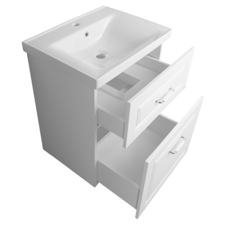 Aqualine FAVOLO szafka umywalkowa 57x72.5x44.6cm biały mat FV260