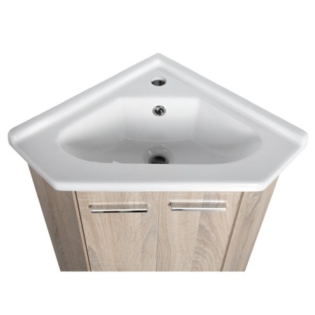 Aqualine ZOJA szafka umywalkowa narożna 39x74x39cm dąb platin 50344