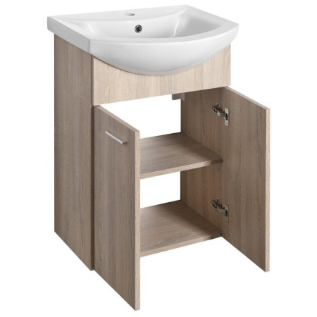 Aqualine ZOJA szafka umywalkowa 50.5x74x30cm dąb platin 51057