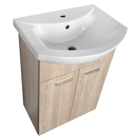 Aqualine ZOJA szafka umywalkowa 50.5x74x30cm dąb platin 51057