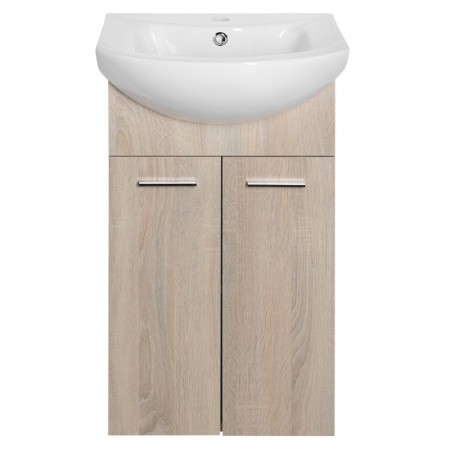 Aqualine ZOJA szafka umywalkowa 41.5x74x253cm dąb platin 51144