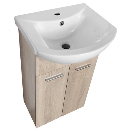 Aqualine ZOJA szafka umywalkowa 41.5x74x253cm dąb platin 51144