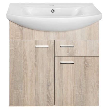 Aqualine ZOJA szafka umywalkowa 71.5x74x34cm dąb platin 51175