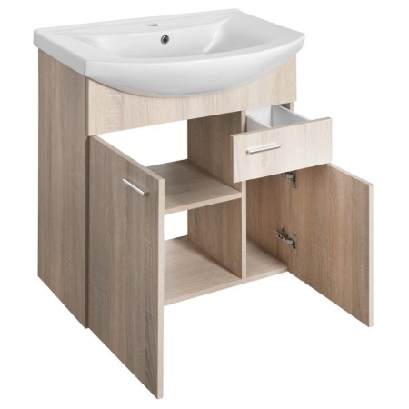 Aqualine ZOJA szafka umywalkowa 71.5x74x34cm dąb platin 51175