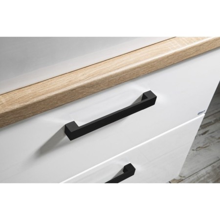 Aqualine VEGA zestaw łazienkowy szerokosć 125 cm biały/dąb platin VG064-04