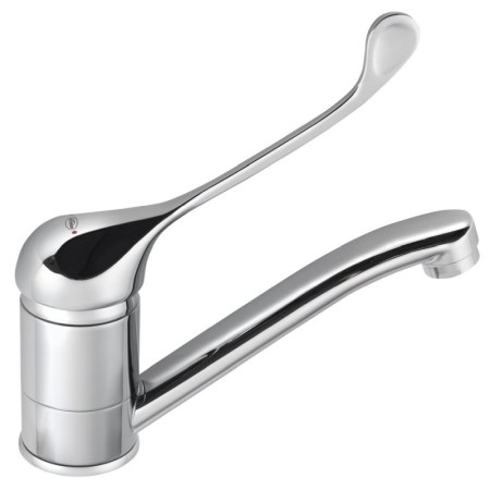 Bruckner HOFFER bateria umywalkowa bez odpływu obrotową wylewką Dźwignia medyczna chrom 424.004.1