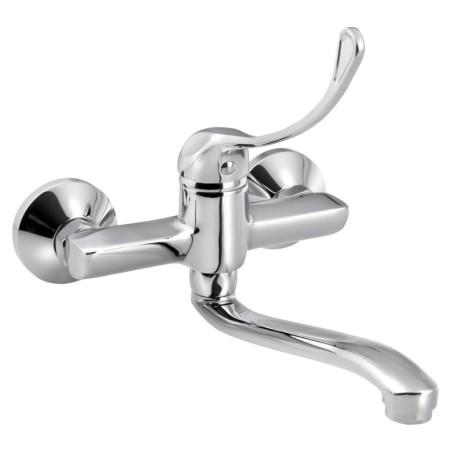 Bruckner BARON bateria ścienna rozstaw 150mm dźwignia medyczna chrom 612.014.1