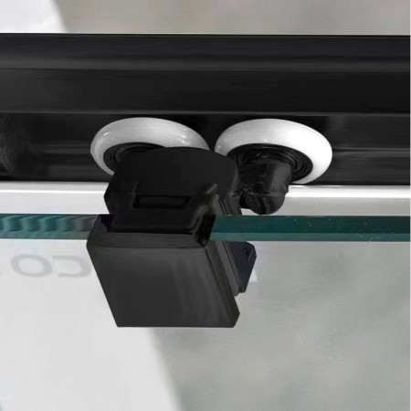 Gelco SIGMA SIMPLY BLACK kabina prysznicowa półokrągła 800x800mm R550 szkło czyste GS5580B