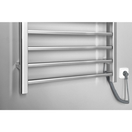 Sapho ESKINADO elektryczna suszarka na ręczniki kwadratova 600x1500 mm 130 W stal nierdzewna polerowana ER450V