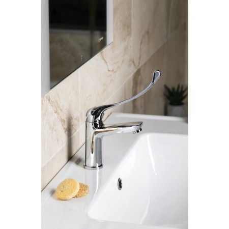 Bruckner SCHMITZ bateria umywalkowa bez odpływu dźwignia medyczna chrom 863.004.1