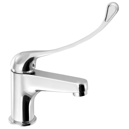 Bruckner SIEGER bateria umywalkowa bez odpływu wysokość 150mm dźwignia medyczna chrom 914.004.1