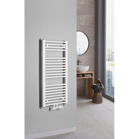 Aqualine DIRECT grzejnik łazienkowy 450x960 mm podłączenie środkowe biały ELM94T