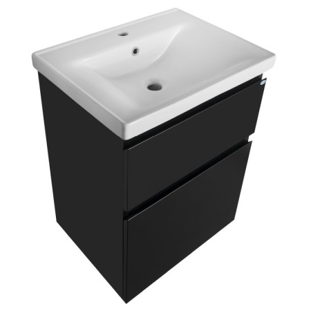 Aqualine ALTAIR szafka umywalkowa 57x72.5x45cm cm czarny mat AI660