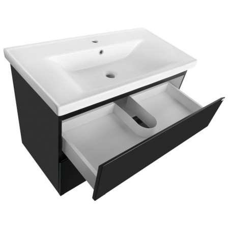 Aqualine ALTAIR szafka umywalkowa 86.5x60x45cm czarny mat AI690