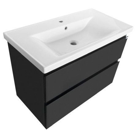 Aqualine ALTAIR szafka umywalkowa 86.5x60x45cm czarny mat AI690