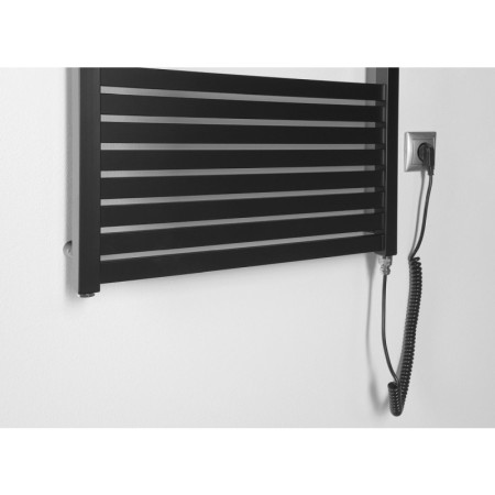 Aqualine TONDI-E grzejnik elektryczny 450x1690 mm 600 W czarny mat DE446T