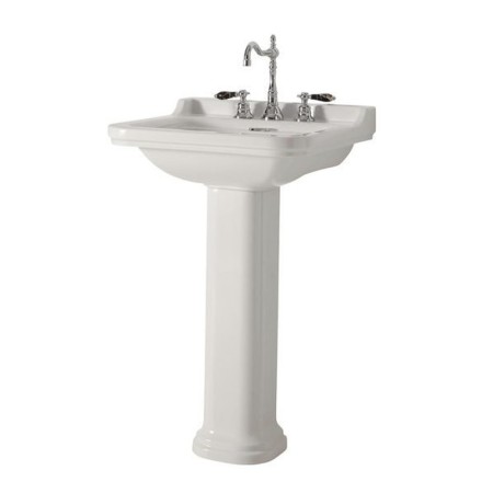 Kerasan WALDORF umywalka ceramiczna 60x55cm z 3 otworami na baterię biały 4140K1-3